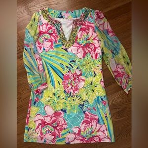 Lilly Pulitzer size 8 dress with beaded collar